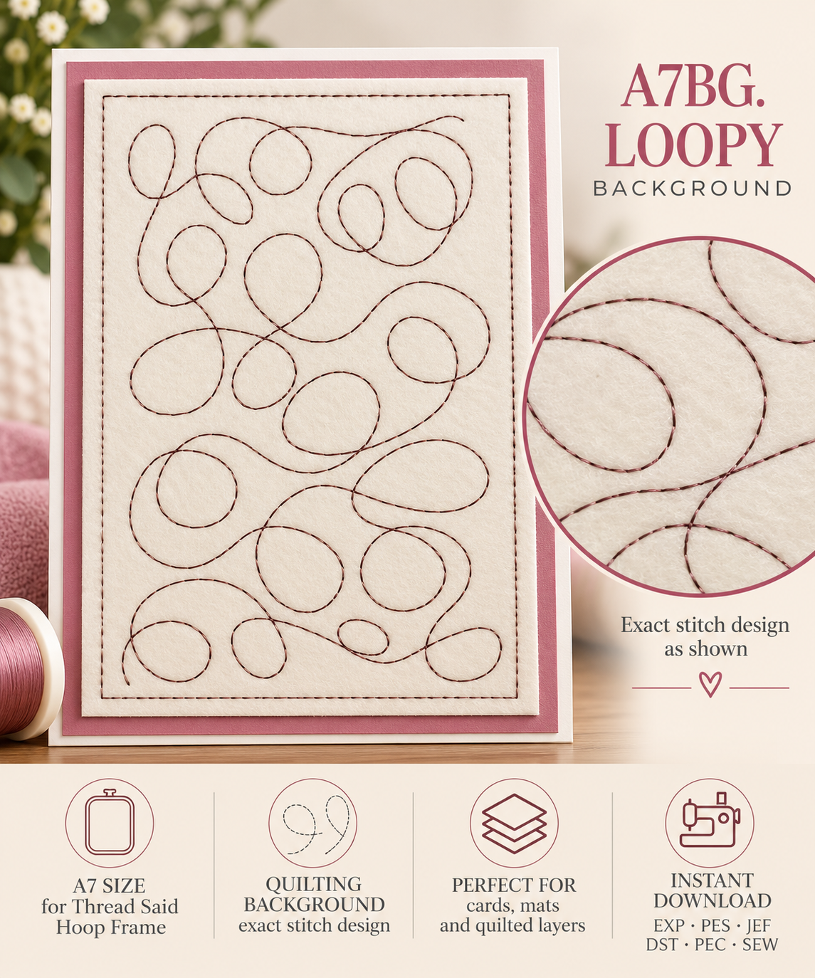 A7 Loopy Quilt Background