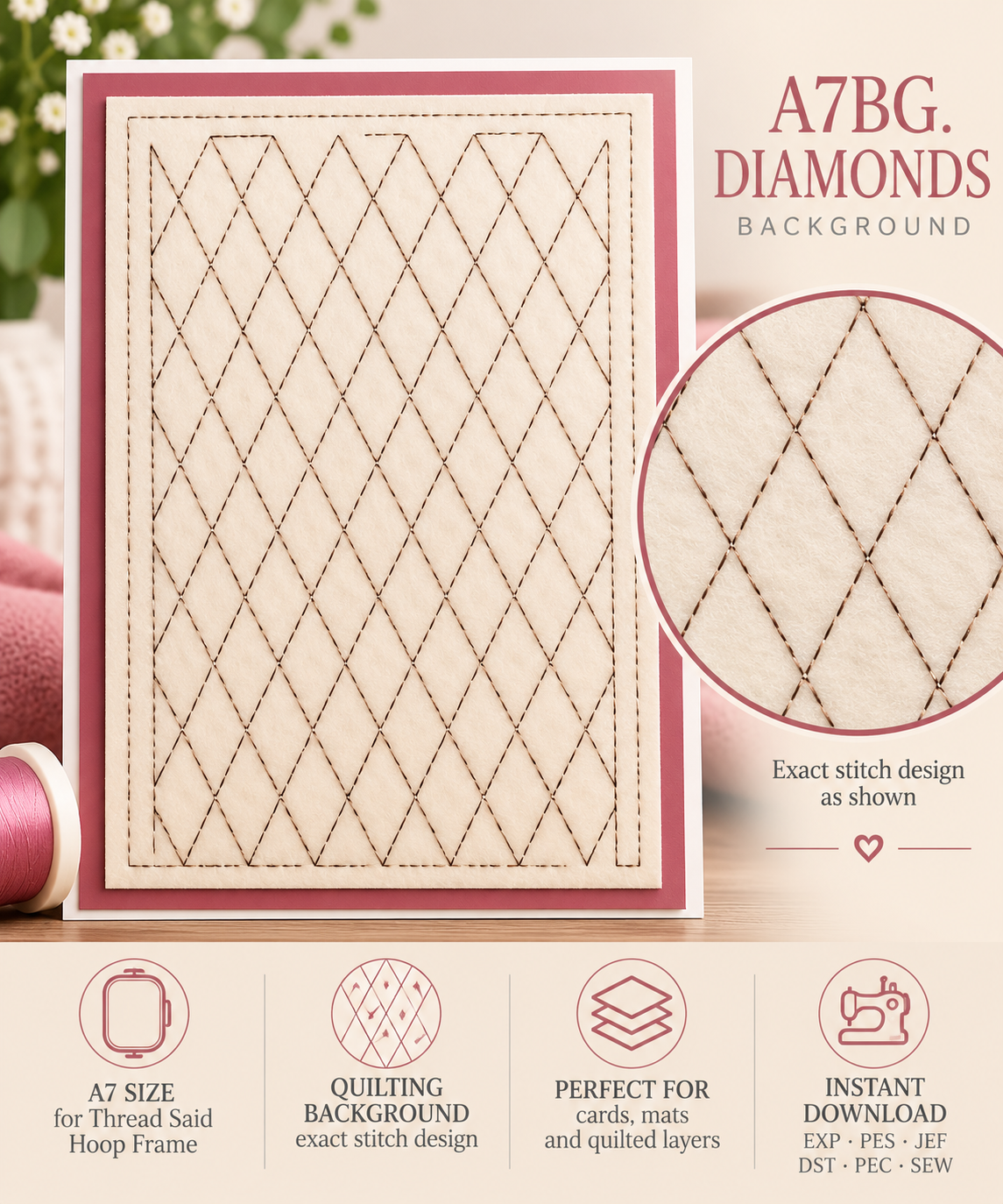 A7 Diamond Quilt Background